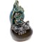Ceramic Backflow Flower Waterflow Incense Burner with 15 Cones (4.4 x 7.7 Inches)